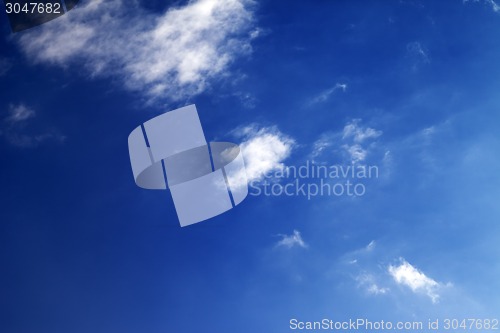 Image of Beautiful blue sky with clouds