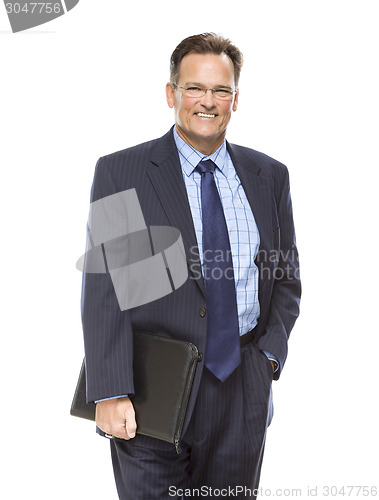 Image of Handsome Businessman Portrait on White