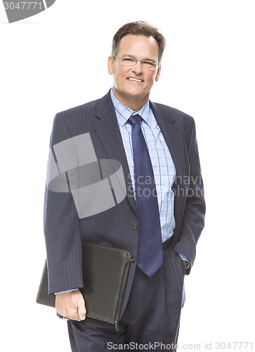 Image of Handsome Businessman Portrait on White