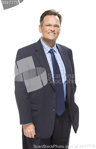 Image of Handsome Businessman Portrait on White