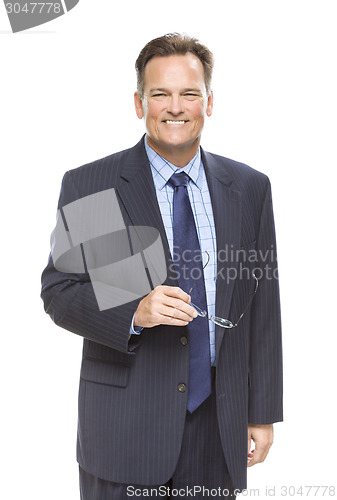 Image of Handsome Businessman Portrait on White