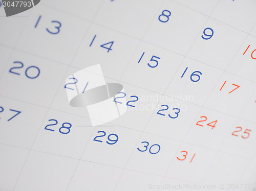 Image of Calendar page