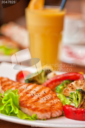 Image of salmon steak