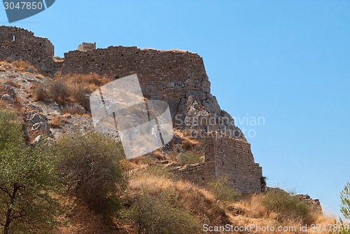 Image of Ruins on background of sky.