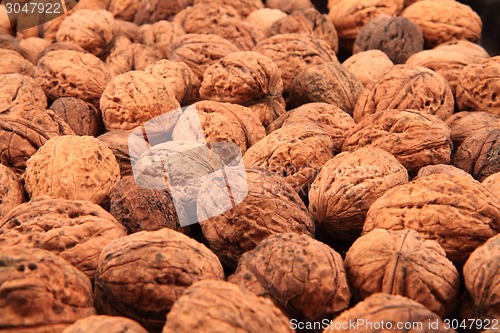 Image of walnuts background