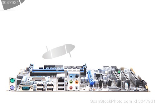 Image of modern computer mainboard (motherboard)