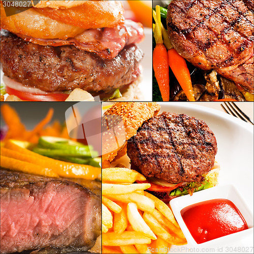 Image of beef dishes collage