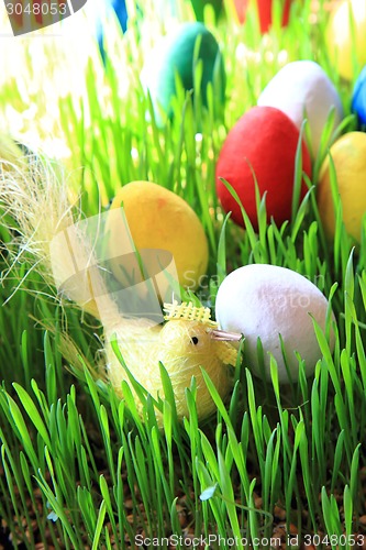 Image of easter eggs background