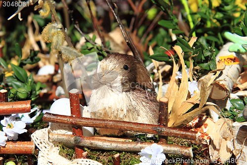 Image of easter background with small rabbit