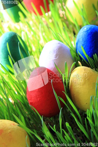 Image of easter eggs background