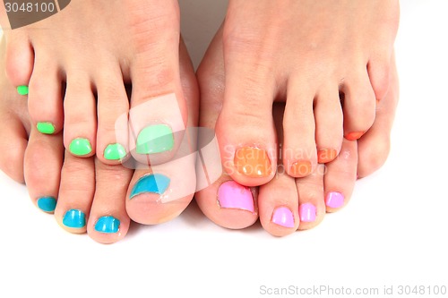 Image of women feet (pedicure) 