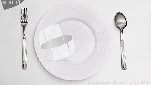 Image of Plate fork and spoon 