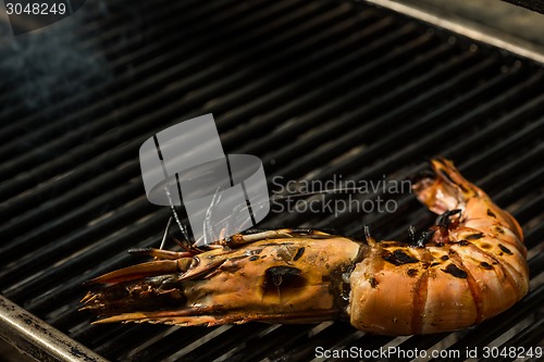 Image of Grilled prawns on the grill