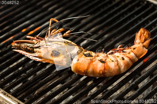 Image of Grilled prawns on the grill