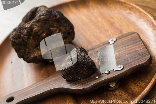 Image of delicacy mushroom black truffle 