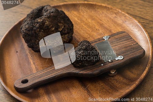 Image of delicacy mushroom black truffle 