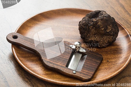 Image of delicacy mushroom black truffle 