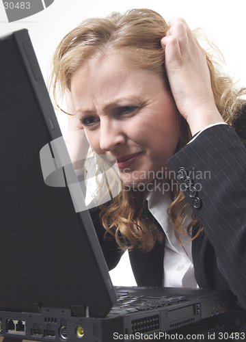 Image of Frustrated business woman