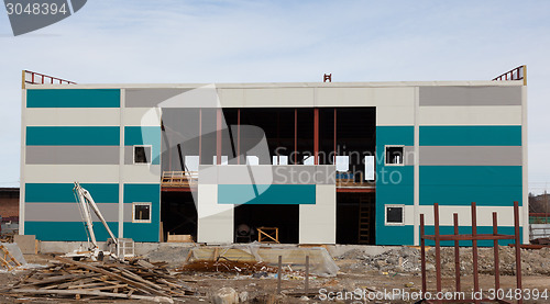 Image of Building a swimming pool. facade