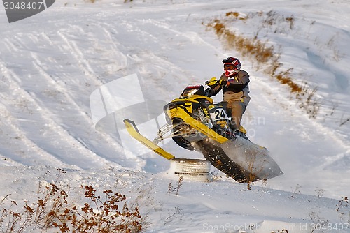 Image of Sport snowmobile racing