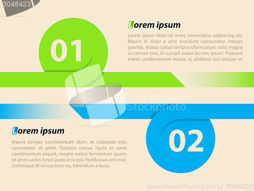 Image of Curling ribbon infographic template