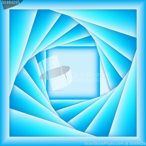 Image of 3d squares and shadows in blue