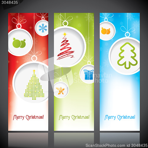 Image of Christmas banners with decorations