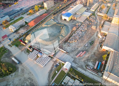 Image of Aerial view on JSC Tyumennerud plant. Russia