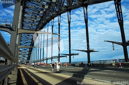 Image of walking harbor bridge