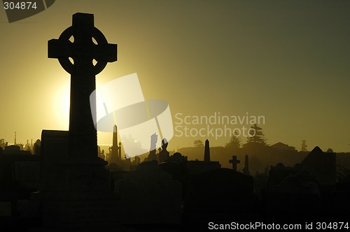 Image of cemetery cross