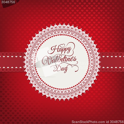 Image of Valentines day vintage card. EPS 10