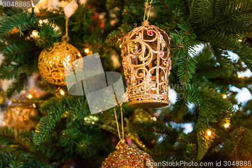 Image of Christmas tree closeup