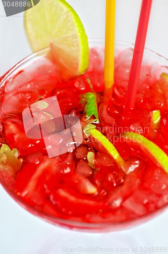 Image of Strawberry mohito cocktail