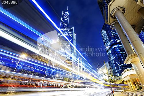 Image of night scene of modern city 