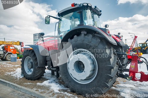 Image of Tractor on agricultural machinery exhibition