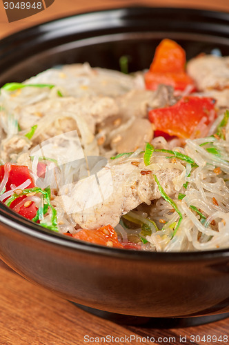 Image of noodles with chicken