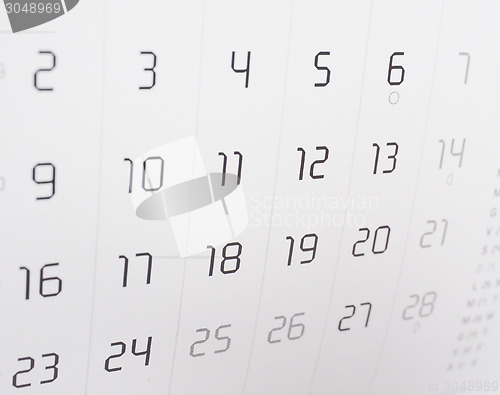 Image of Calendar page