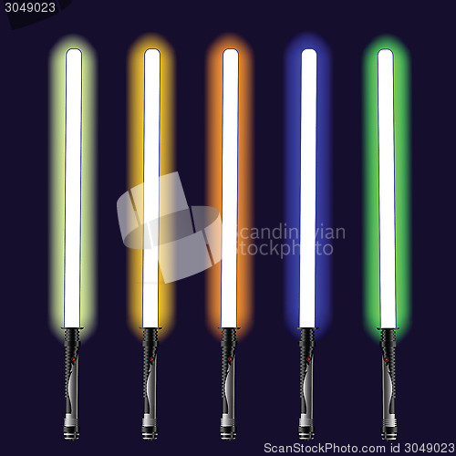 Image of light sabers