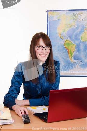 Image of Tourism agent the workplace in office