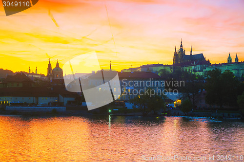 Image of Old Prague cityscape overview