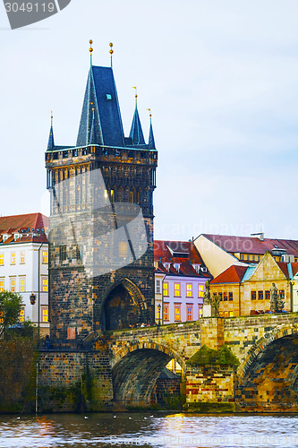 Image of The Old Town Charles bridge tower in Prague