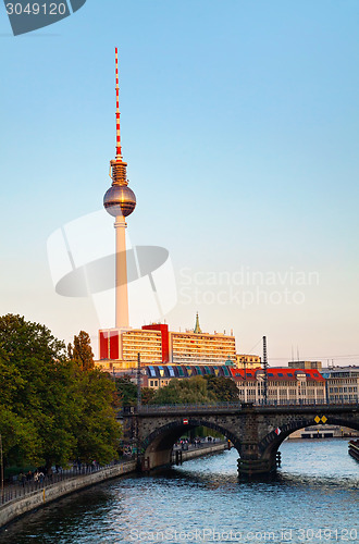 Image of Berlin cityscape early in the morning