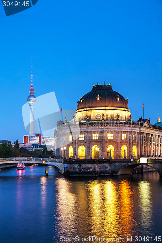 Image of Berlin cityscape early in the evening
