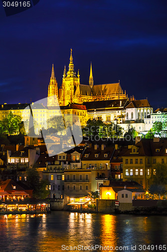 Image of Old Prague cityscape with the Charles bridge