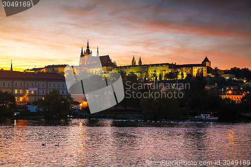 Image of Old Prague cityscape overview