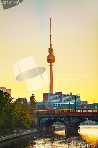 Image of Berlin cityscape early in the morning