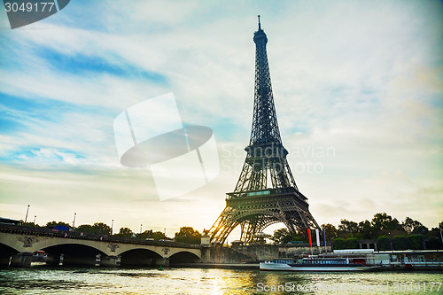 Image of Paris cityscape with Eiffel tower