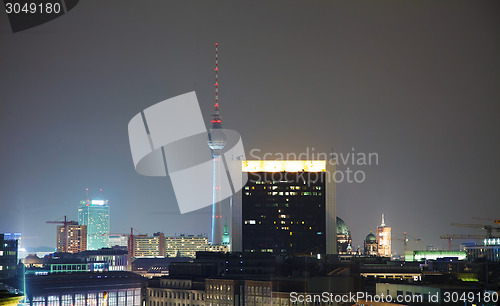 Image of Overview of Berlin at night time