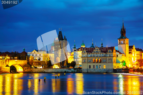 Image of The Old Town Charles bridge tower in Prague