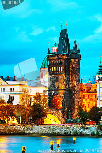 Image of The Old Town Charles bridge tower in Prague